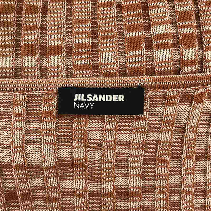 JIL SANDER NAVY / ジルサンダーネイビー コットン リブ ロングニット トップス