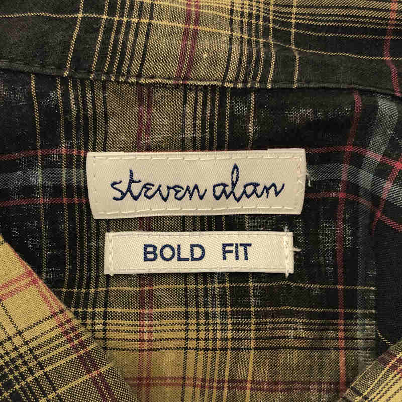 steven alan / スティーブンアラン CHECK CAMP COLLAR オープンカラーシャツ