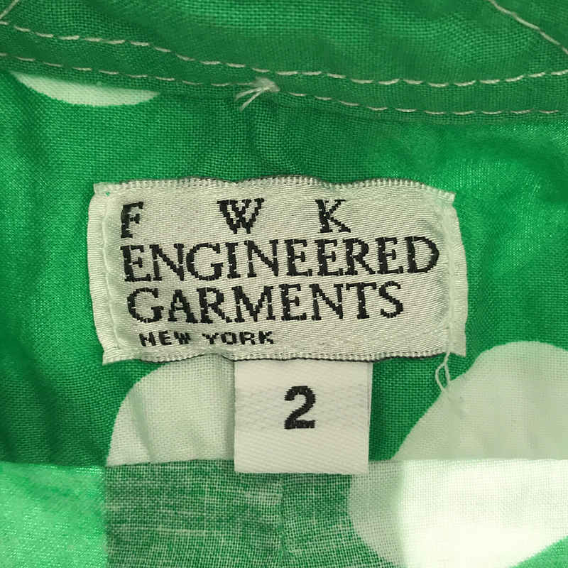 FWK BY ENGINEERED GARMENTS / フェンウィックバイエンジニアドガーメンツ 花柄 フラワー ベルト付き コットン ロング ボタンダウン シャツ ワンピース