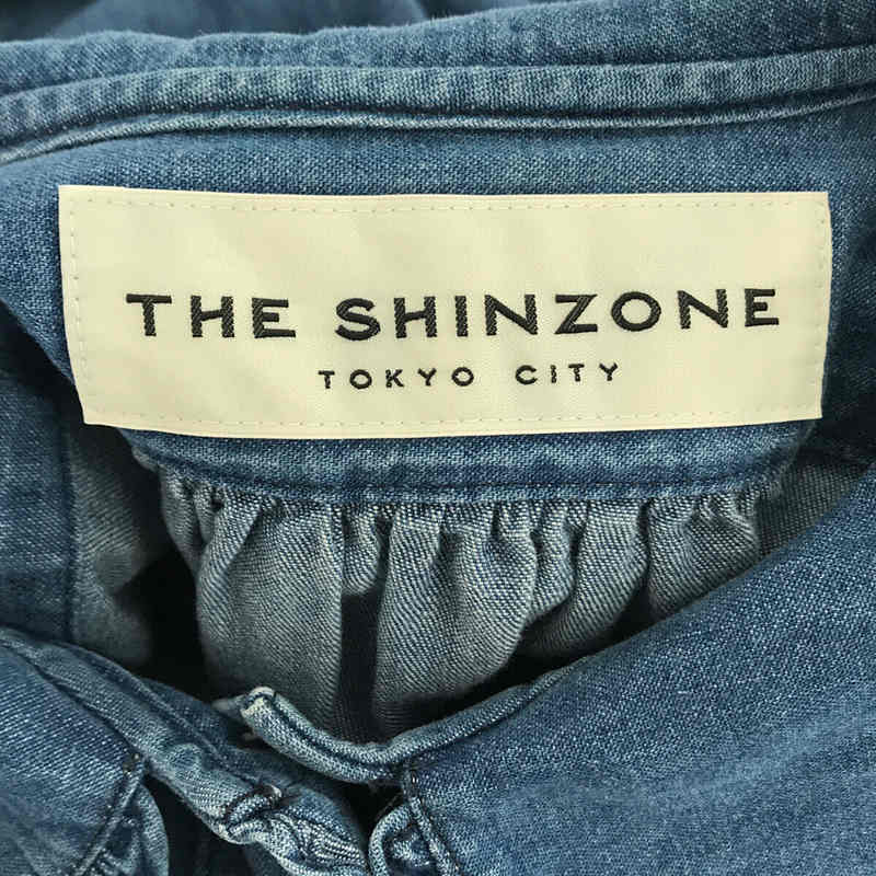 THE SHINZONE デニムフリルワンピース - ロングワンピース