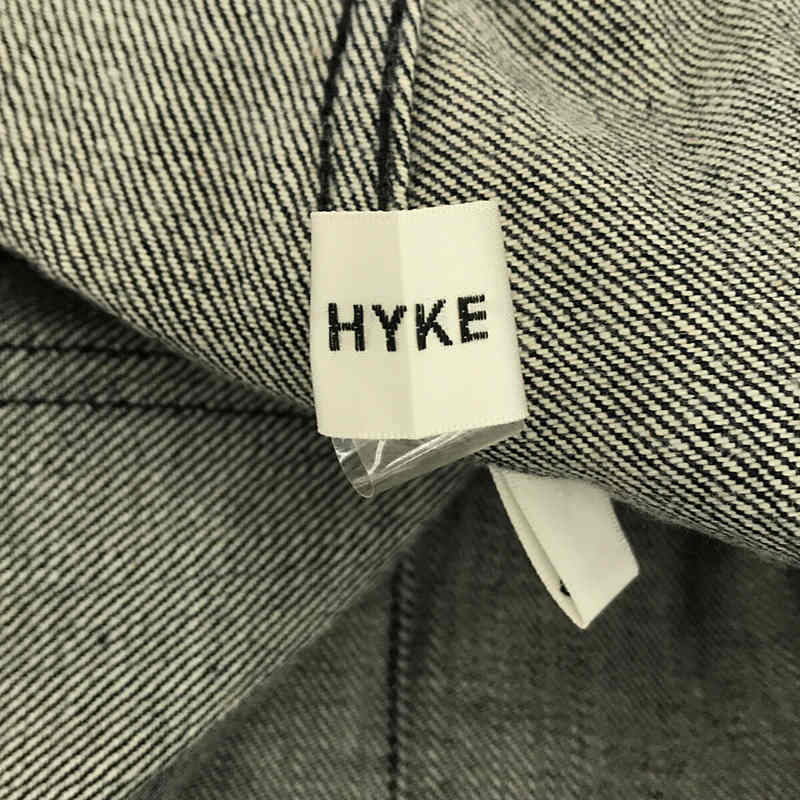 HYKE / ハイク 42TALON フロントジップ 濃紺 デニム ロング スカート