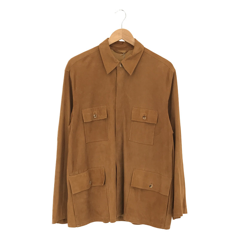 Safari Shirt Jacket スウェードレザー サファリシャツジャケット