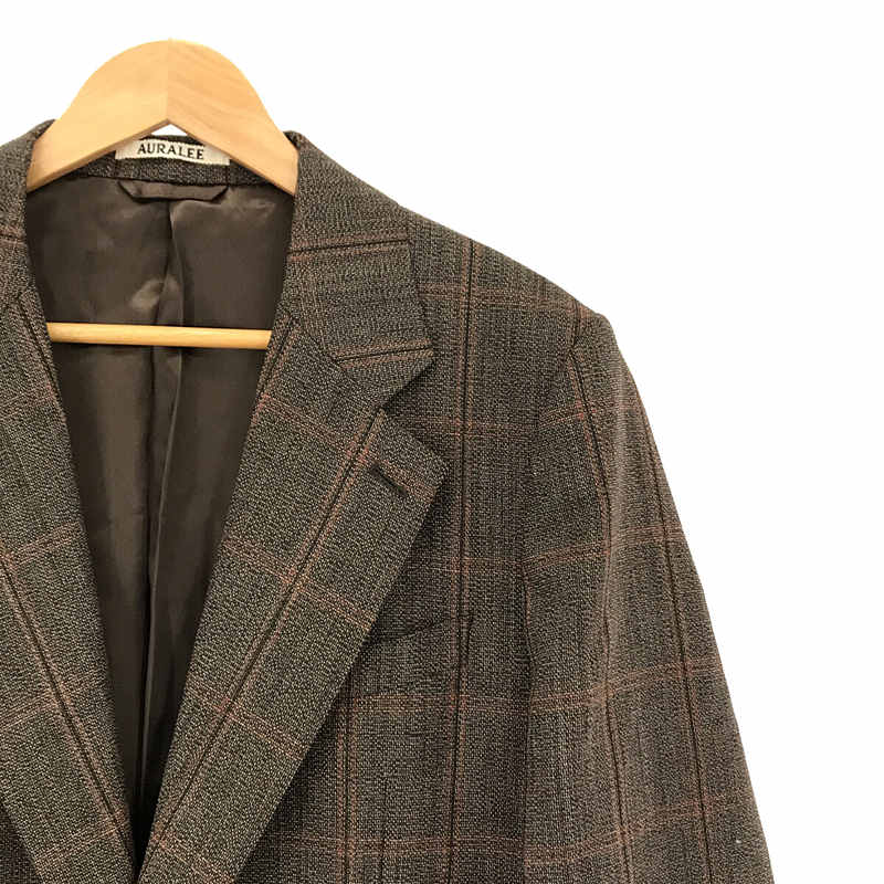 AURALEE / オーラリー BLUEFACED WOOL CHECK JACKET ウール チェック ジャケット