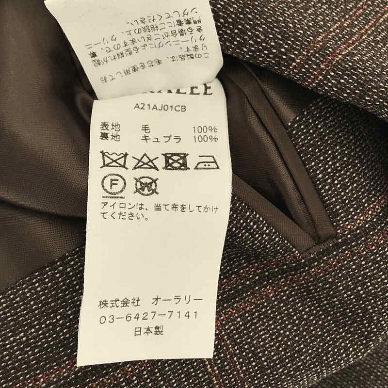 AURALEE / オーラリー BLUEFACED WOOL CHECK JACKET ウール チェック ジャケット