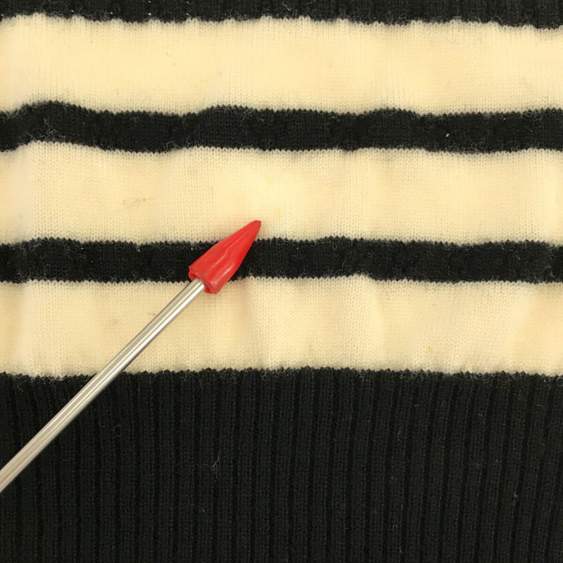 tricot COMME des GARCONS / トリココムデギャルソン 袖切替 プリント ボーダーニットセーター