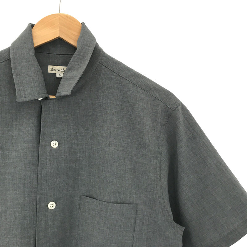 steven alan / スティーブンアラン HI TWST/PE OPEN COLLAR SHORT SLEEVE SHIRT 開襟 オープンカラー シャツ