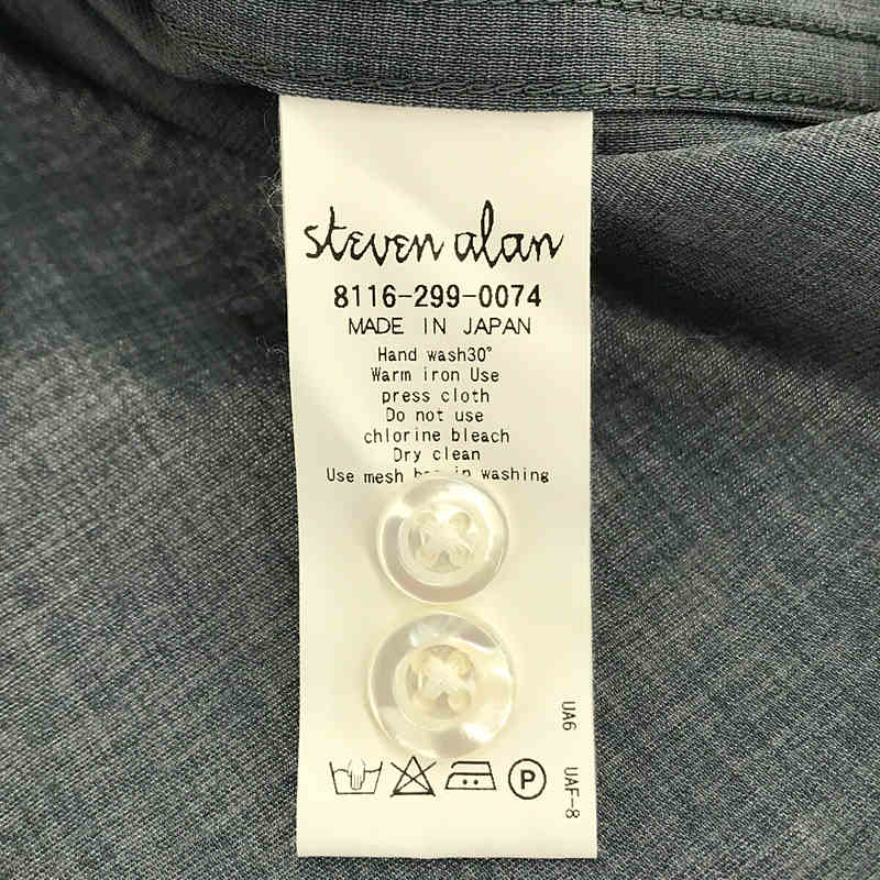 steven alan / スティーブンアラン HI TWST/PE OPEN COLLAR SHORT SLEEVE SHIRT 開襟 オープンカラー シャツ