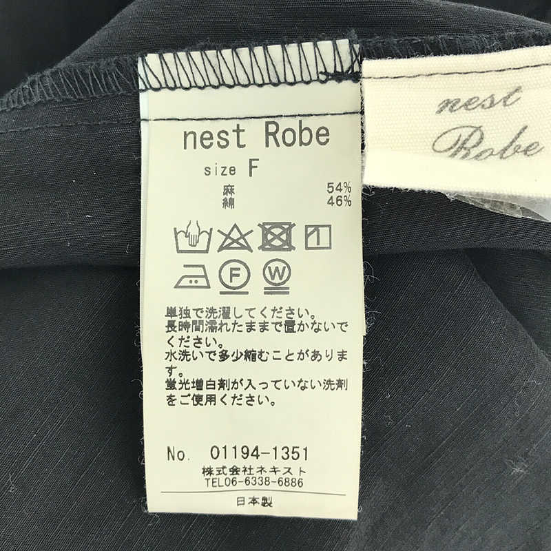 nest robe / ネストローブ リネン混オーバーシャツワンピース