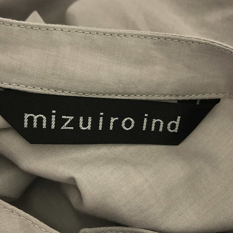 mizuiroind / ミズイロインド コットン オーバーサイズ フレア スタンドカラー OP ワンピース