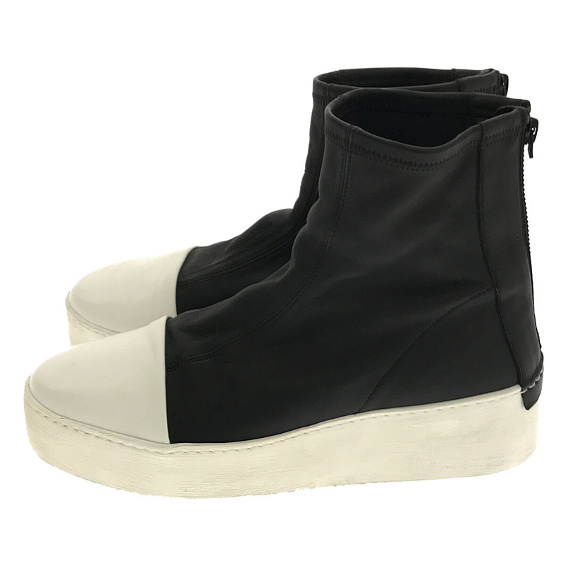 PURO SECRET / プロシークレット FLAT SNEAKER WITH PLATFORM SOLE 厚底 レザーハイカットスニーカー