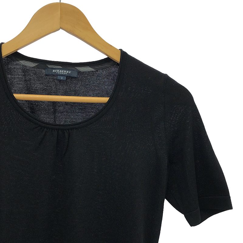 BURBERRY LONDON / バーバリーロンドン シルク混 ギャザー ニット