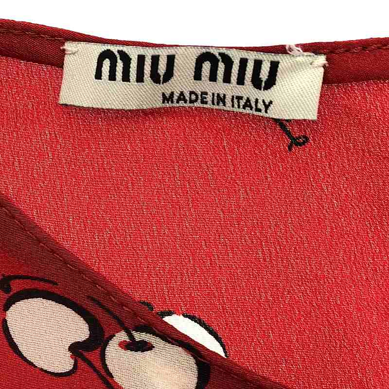 miu miu / ミュウミュウ チェリー プリント プルオーバーブラウス