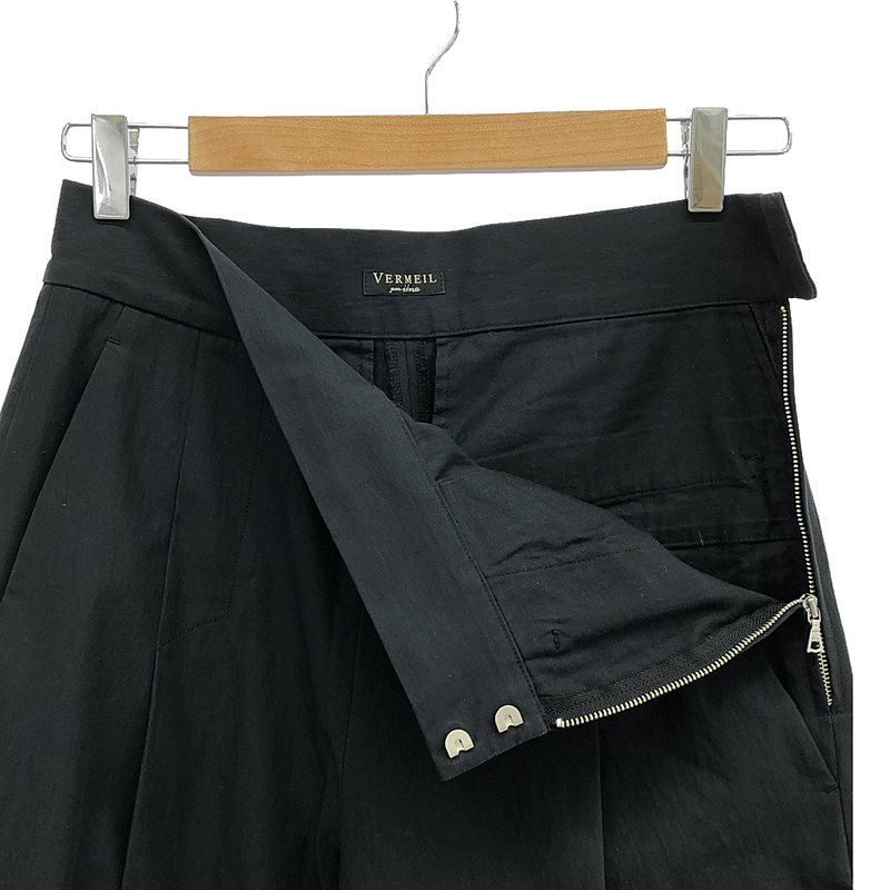 VERMEIL par iena / ヴェルメイユパーイエナ ハイウエスト タック ワイドパンツ