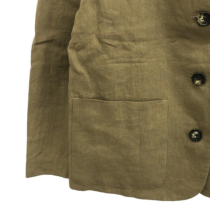 MARGARET HOWELL / マーガレットハウエル PLAIN LINEN リネン ノーカラー ジャケット
