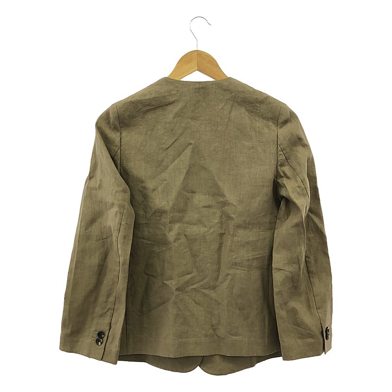 MARGARET HOWELL / マーガレットハウエル PLAIN LINEN リネン ノーカラー ジャケット