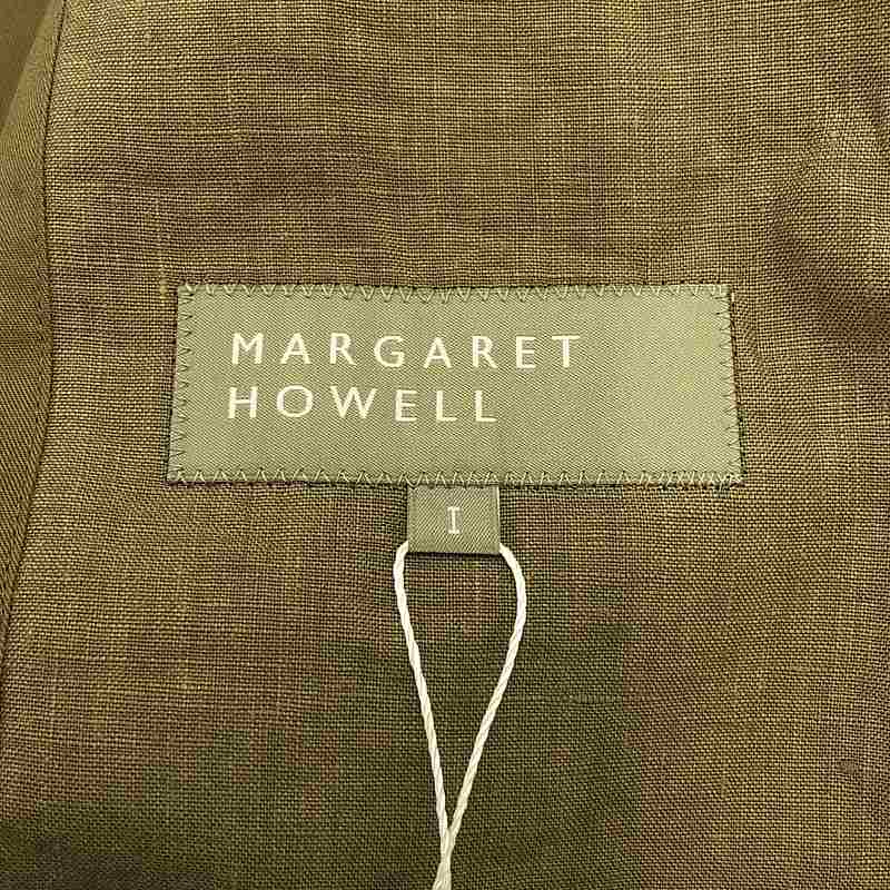 MARGARET HOWELL / マーガレットハウエル PLAIN LINEN リネン ノーカラー ジャケット