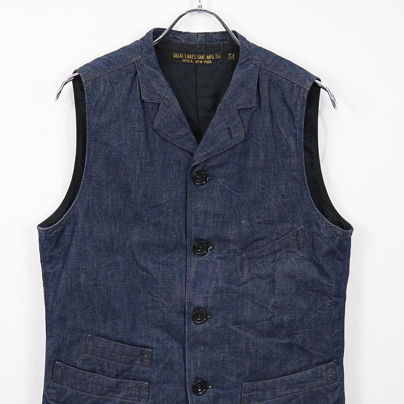 FREEWHEELERS / フリーホイーラーズ ”Westinghouse” LATE 1800s ENGINEER'S NOTCHED COLLAR VEST デニムベスト