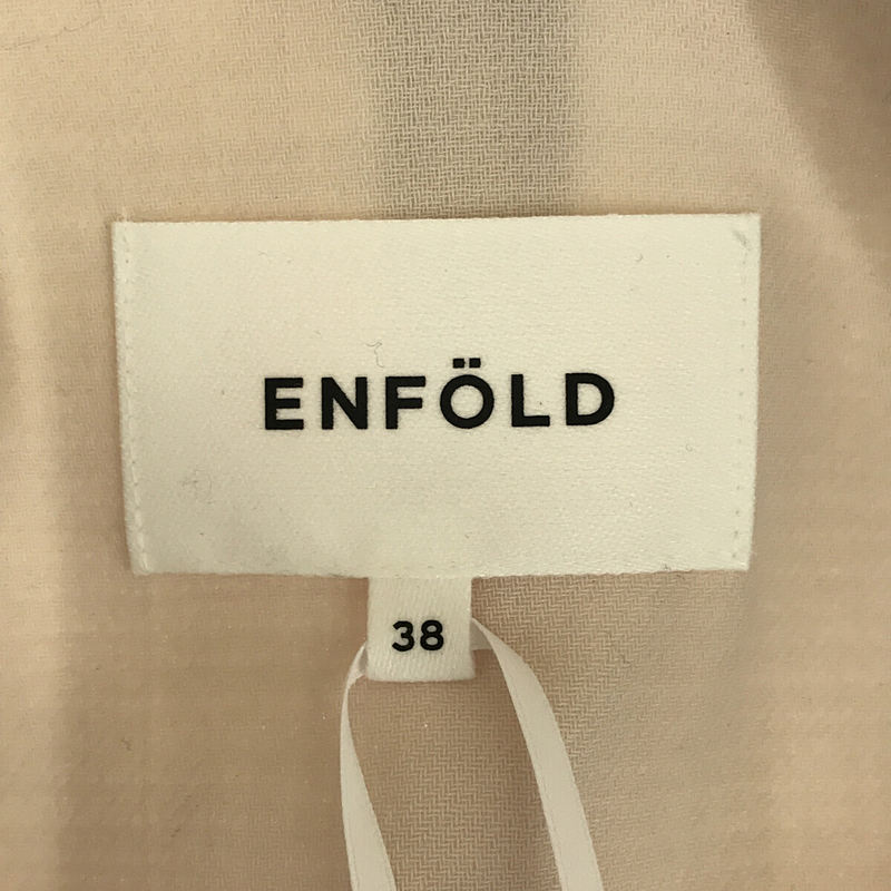 ENFOLD / エンフォルド ノーカラー ロングコート