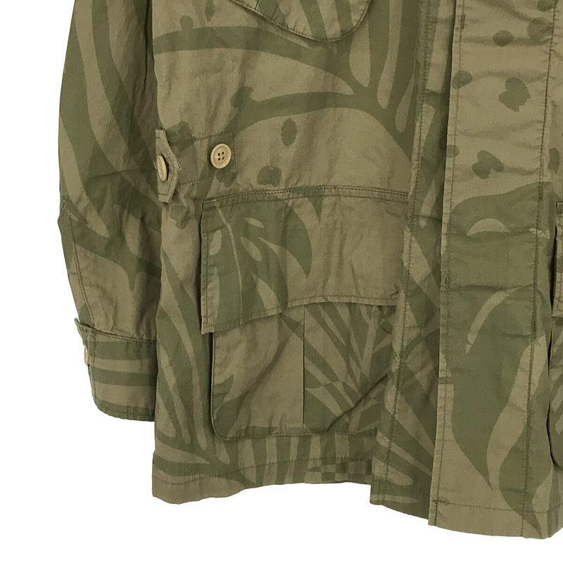 Engineered Garments / エンジニアドガーメンツ Jungle Fatigue Jacket-Leaf Print Cotton Poplin ジャングルファティーグ リーフプリント柄 コットンポプリン ミリタリー ジャケット