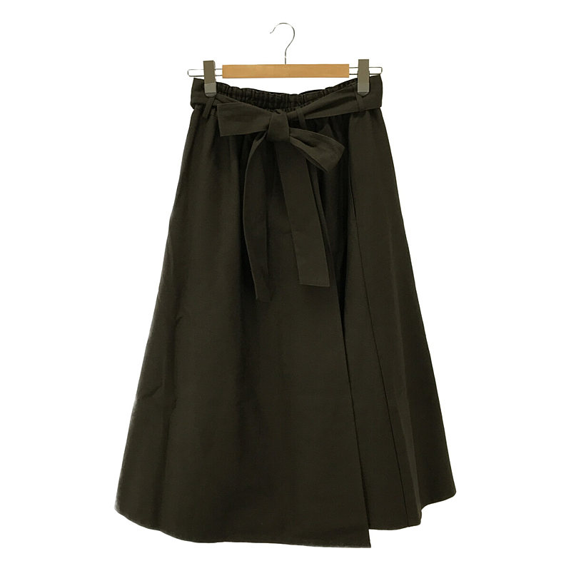 belted wraparound skirt ベルト付き ベルテッドラップ風スカート