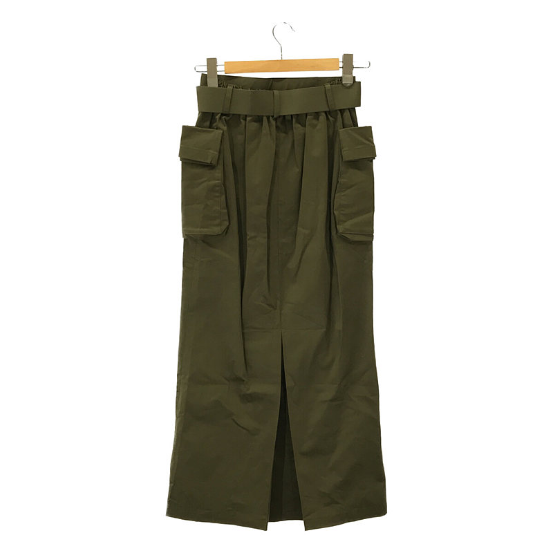ベルト付き ロング ポケットタイトスカート | ブランド古着の買取