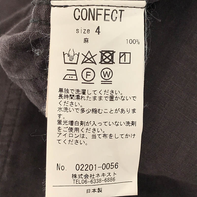 CONFECT / コンフェクト リネン 100％ シングルブレスト ジャケット