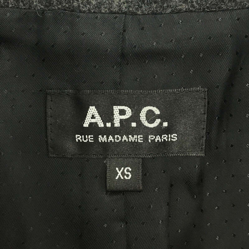 A.P.C. / アーペーセー Jules Tournier フランス製メルトン ラウンドカラーコート