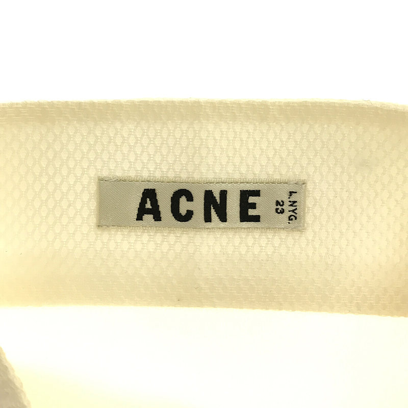 Acne / アクネ SHEENA TW CR 鹿の子 シフォン切替 ノースリーブブラウス シャツ