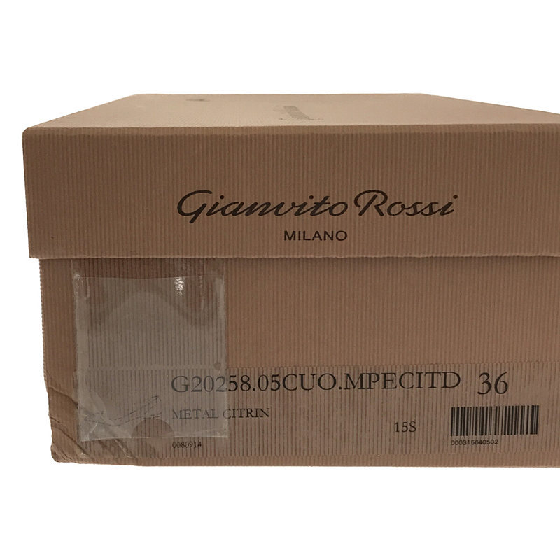 Gianvito Rossi / ジャンヴィト ロッシ イタリア製 切替 クリア ポインテッドトゥ フラット シューズ 箱・保存袋有