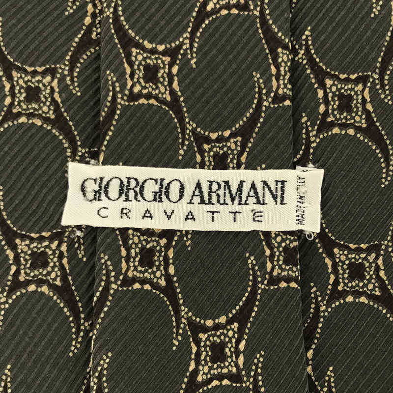 GIORGIO ARMANI / ジョルジオアルマーニ イタリア製 SILK シルク 100％ 総柄 フォーマル ネクタイ