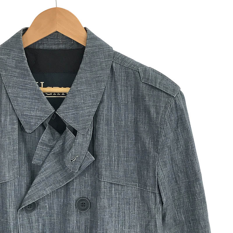 HERNO / ヘルノ リネン ワックスコーティング トレンチコート