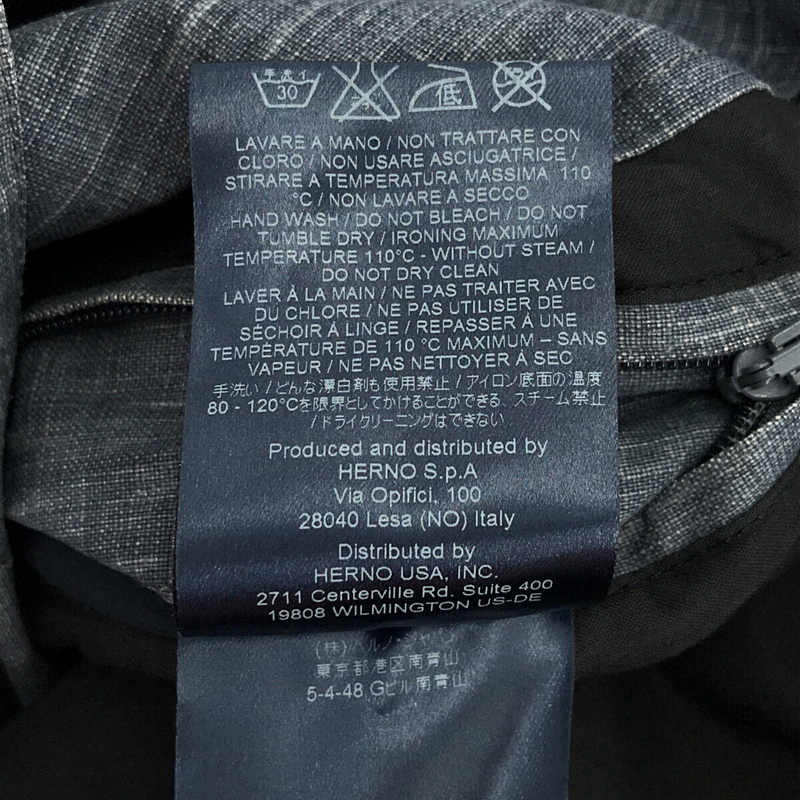 HERNO / ヘルノ リネン ワックスコーティング トレンチコート