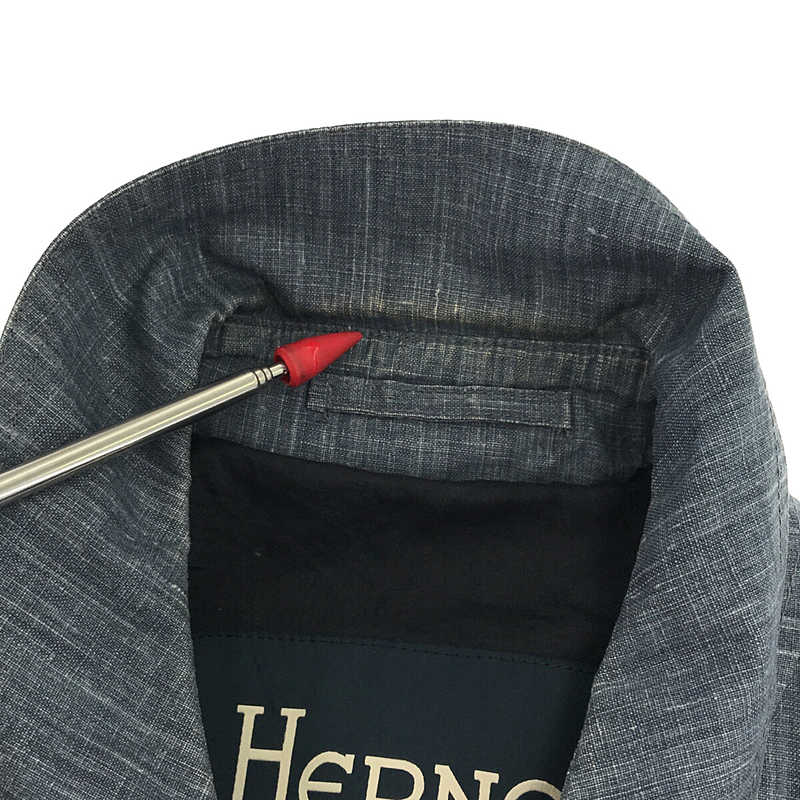 HERNO / ヘルノ リネン ワックスコーティング トレンチコート