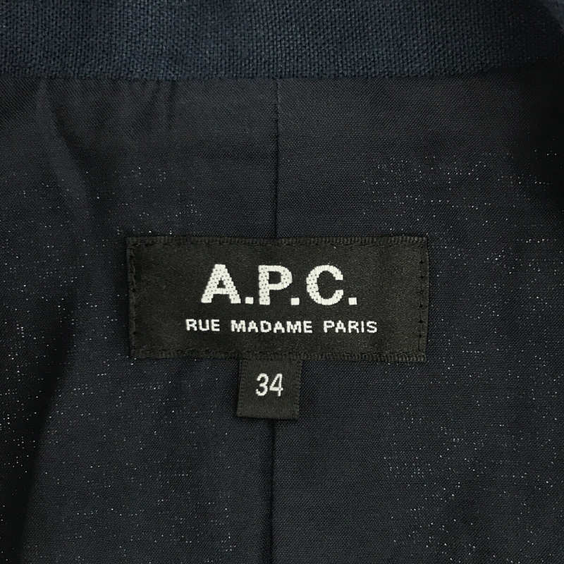 A.P.C. / アーペーセー シングルブレスト リネン ロングサマー テーラード