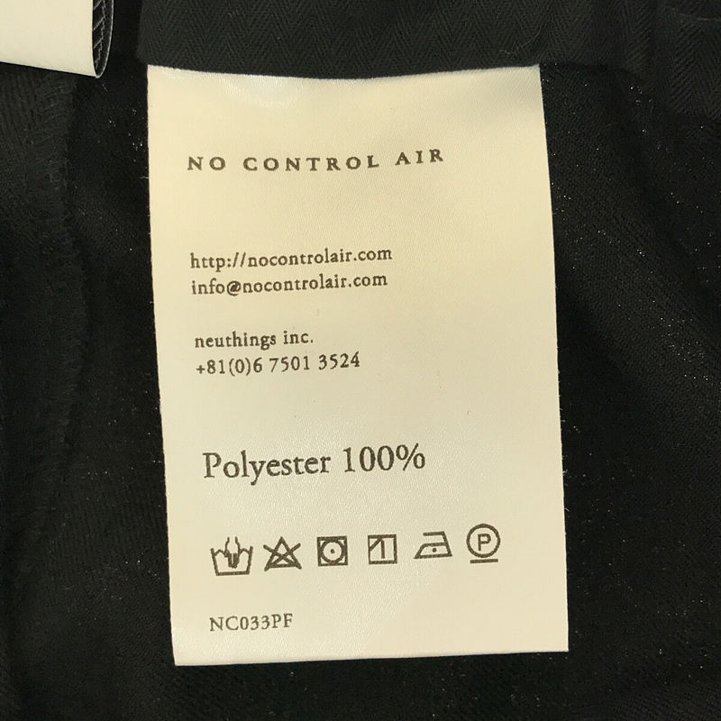 NO CONTROL AIR / ノーコントロールエア ポリエステル ピンヘッド ツイル セミワイド テーパード イージー パンツ