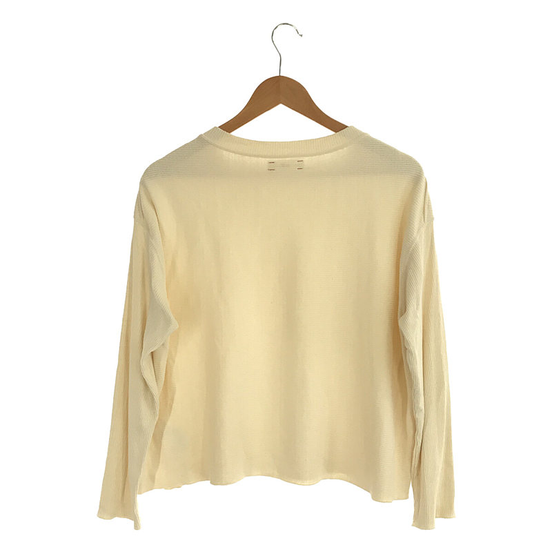 unfil / アンフィル raw silk ribbed-jersey boat neck Tee ローシルク リブジャージー ボートネック カットソー