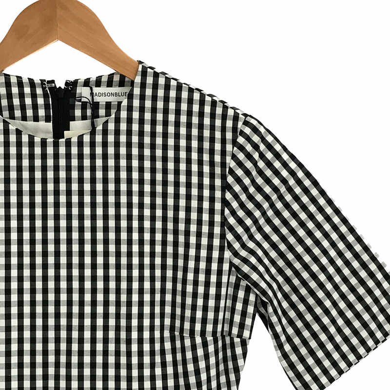MADISON BLUE / マディソンブルー FIT&FLARE DR S/S B GINGHAM  ギンガムチェック フィットフレアドレス ワンピース