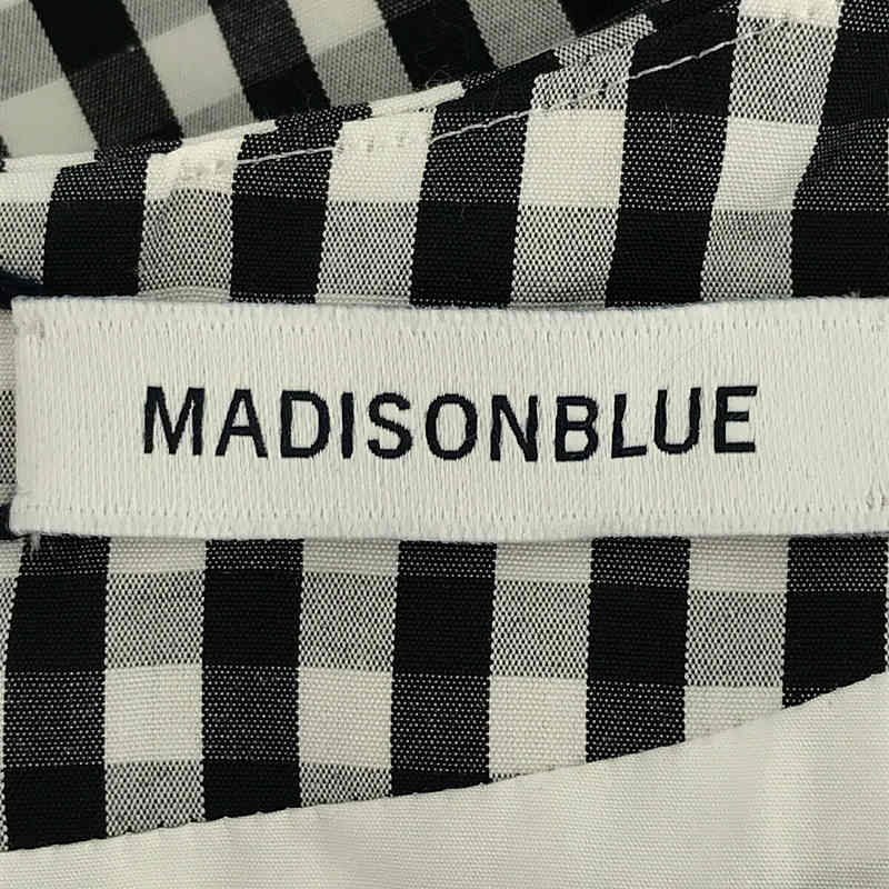 MADISON BLUE / マディソンブルー FIT&FLARE DR S/S B GINGHAM  ギンガムチェック フィットフレアドレス ワンピース