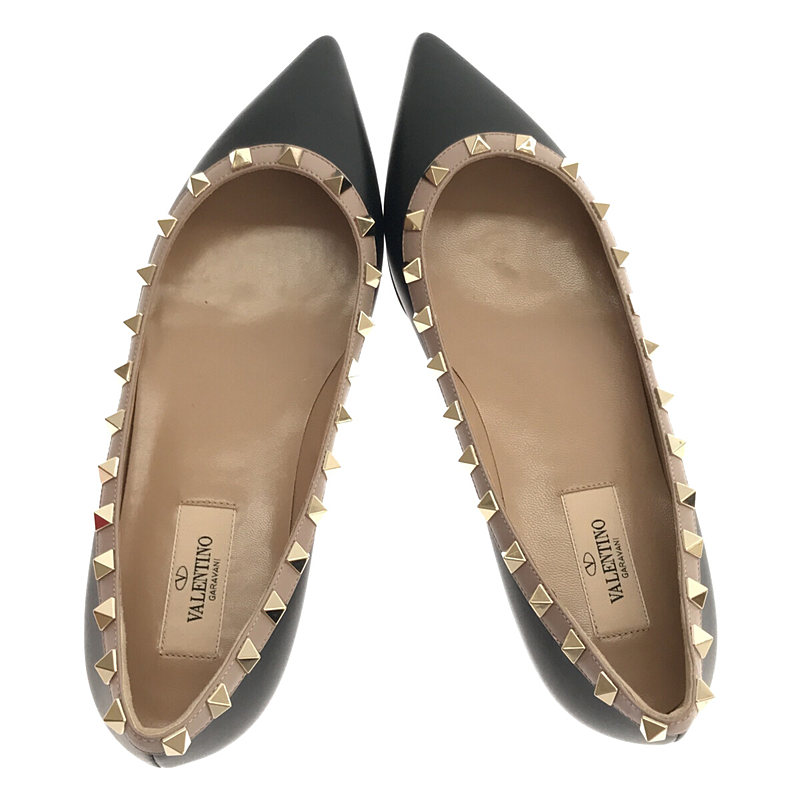 VALENTINO / ヴァレンティノ VOD POINTED TOE FLATS スタッズ フラットパンプス