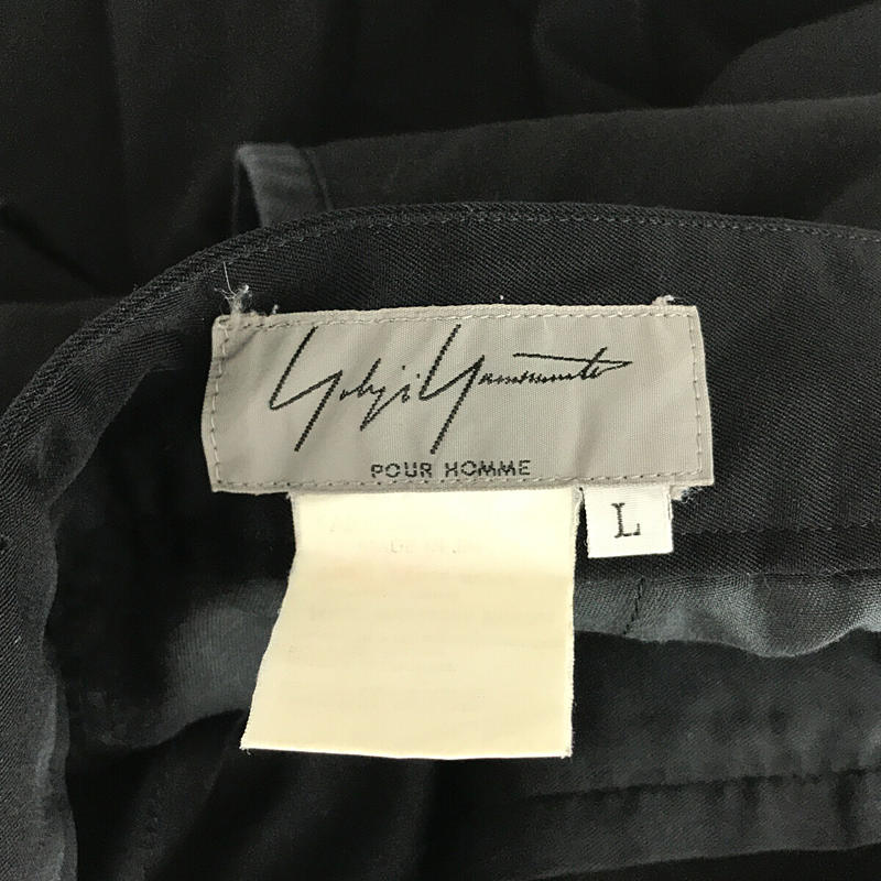 YOHJI YAMAMOTO POUR HOMME / ヨウジヤマモトプールオム ウールギャバ アンクル ワイド パンツ