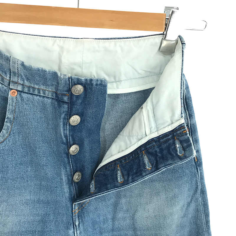 MM6 Maison Margiela / エムエムシックス メゾンマルジェラ ハイライズ ウォッシュ加工 キャロット デニム パンツ