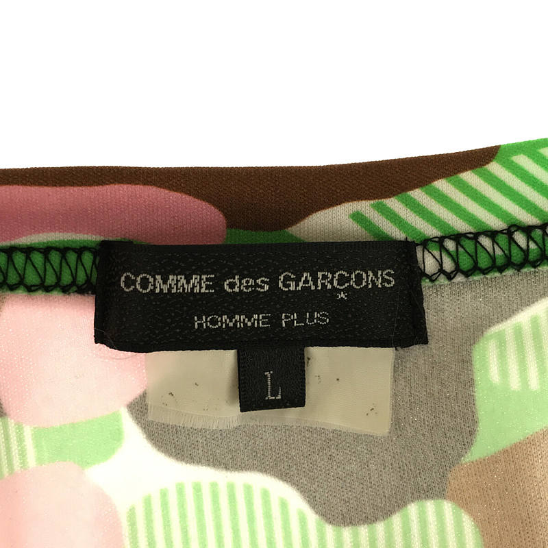 COMME des GARCONS HOMME PLUS / コムデギャルソンオムプリュス AD2020 ポリエステル クルーネック 総柄 デザイン ロング プルオーバー カットソー
