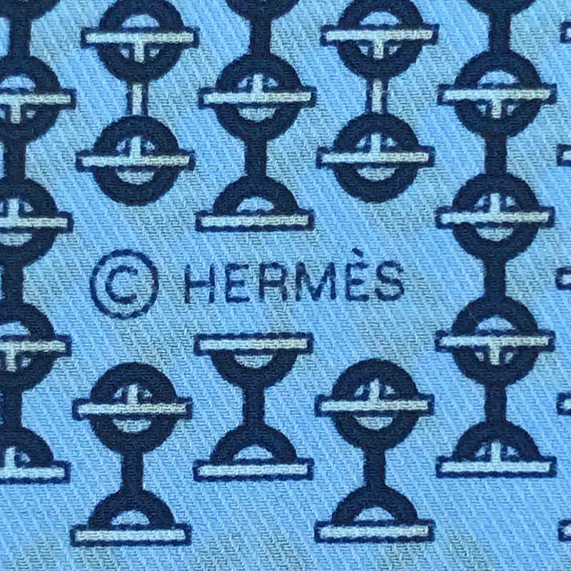 HERMES / エルメス フランス製 シルク 100％ 総柄 プチカレ スカーフ ハンカチチーフ