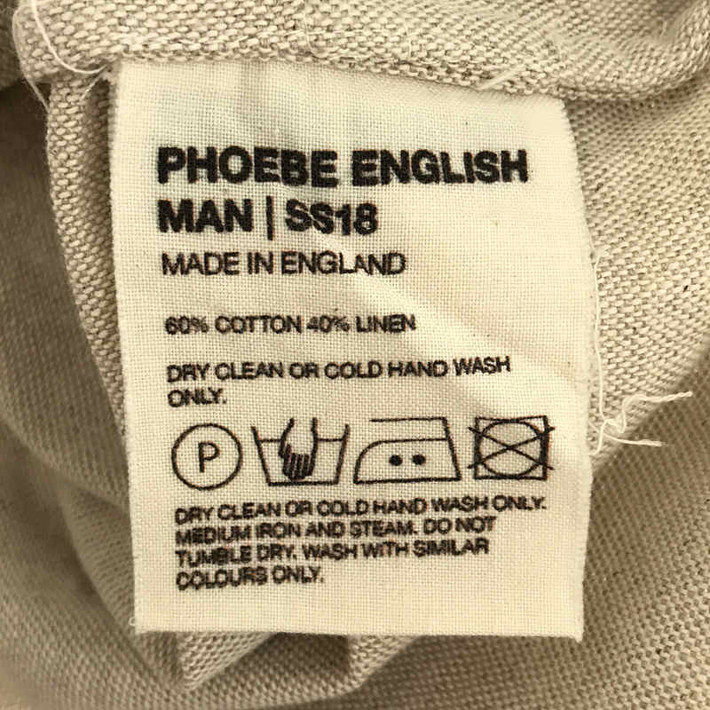 PHOEBE ENGLISH MAN / フィービーイングリッシュ マン コットンリネンキャンバス プルオーバーシャツ