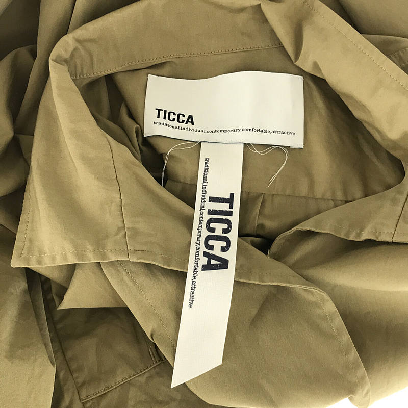 TICCA / ティッカ 2way コットン フレンチ ビッグシルエット ロング シャツ ノースリーブ ワンピース