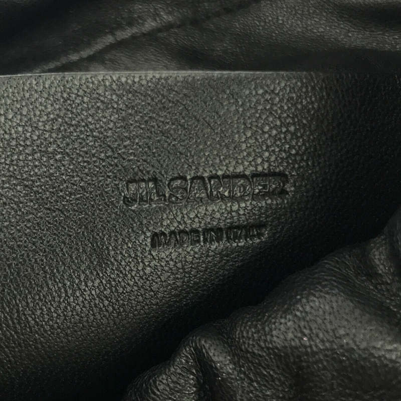 JIL SANDER / ジルサンダー リバーシブル 異素材 切替 レザー ドローストリングバッグ 保存袋有