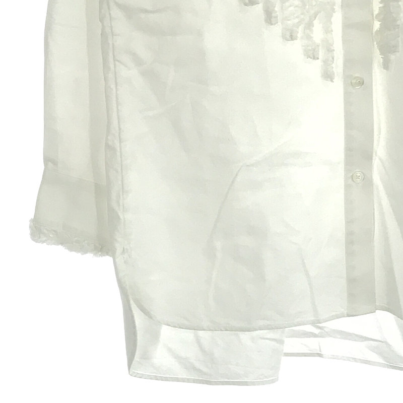 UNITED ARROWS / ユナイテッドアローズ C/L コットン フリル スタンドカラー シャツ ブラウス