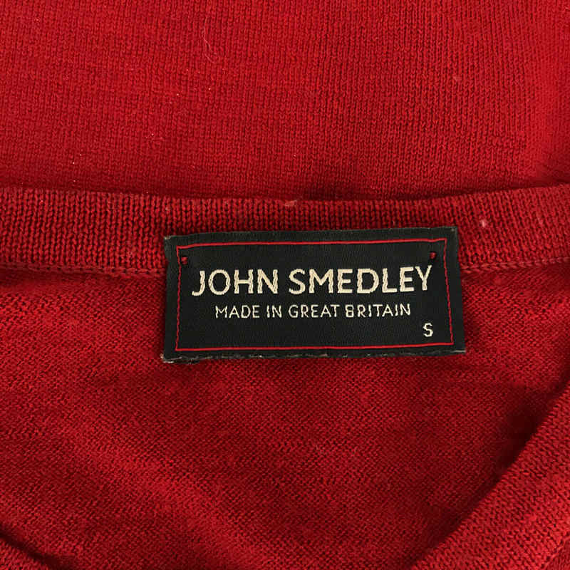 JOHN SMEDLEY / ジョンスメドレー アンサンブル セット メリノウール クルーネック ニット カーディガン 赤