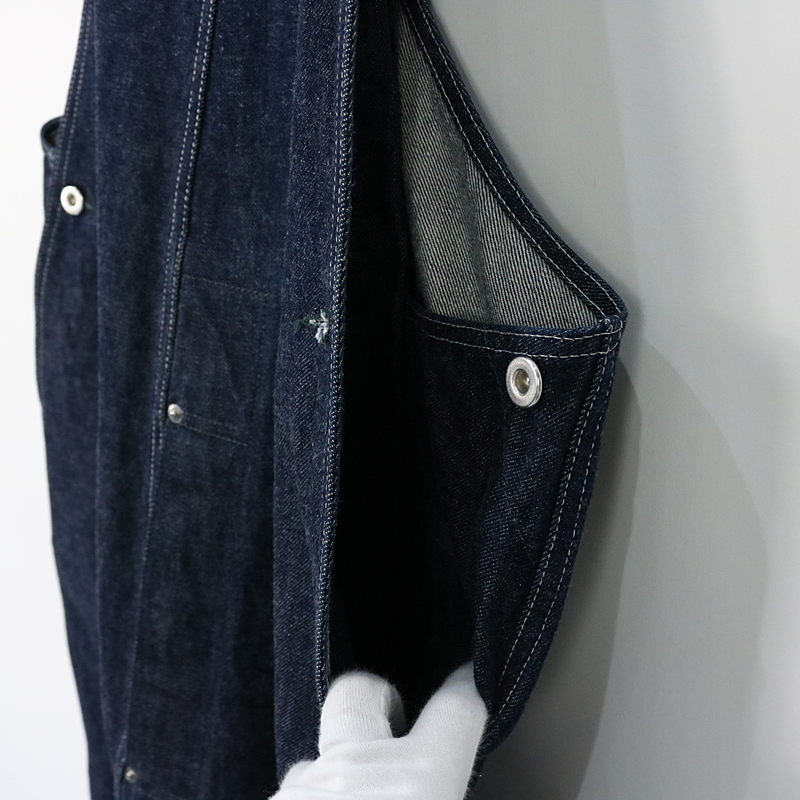 ​TUKI / ツキ 0054 TYPE2 INDIGO DENIM タイプツー ノンウォッシュデニムサロペット