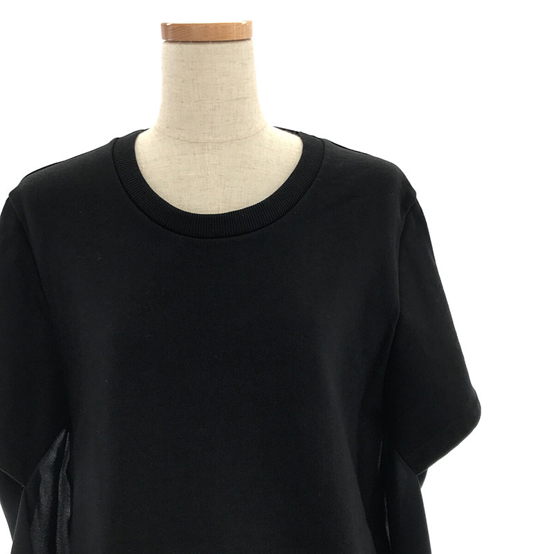 MM6 Maison Margiela / エムエムシックスメゾンマルジェラ 異素材 スウェット切替 スリット ロングプルオーバー